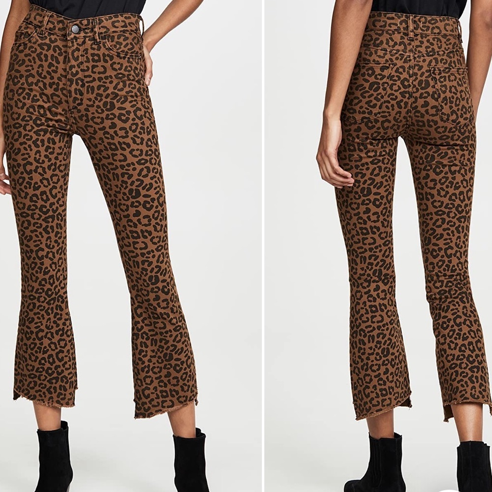 DL1961 Bridget Crop High Rise Leopard Jeans​